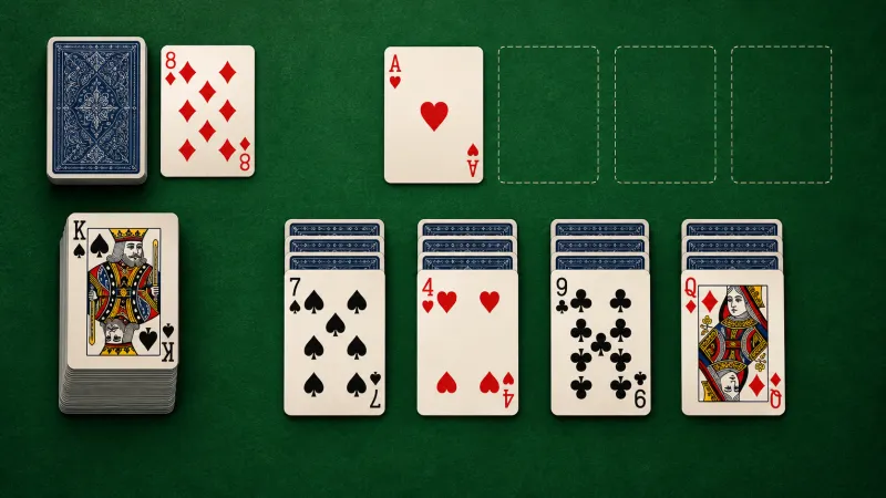 Canfield Solitaire card layout