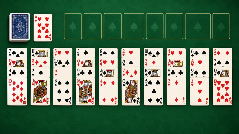 Forty Thieves card layout