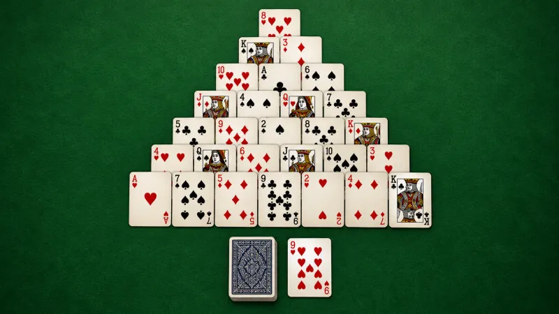 Pyramid Solitaire card layout